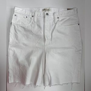 MADEWELL NWT white denim high waist short
